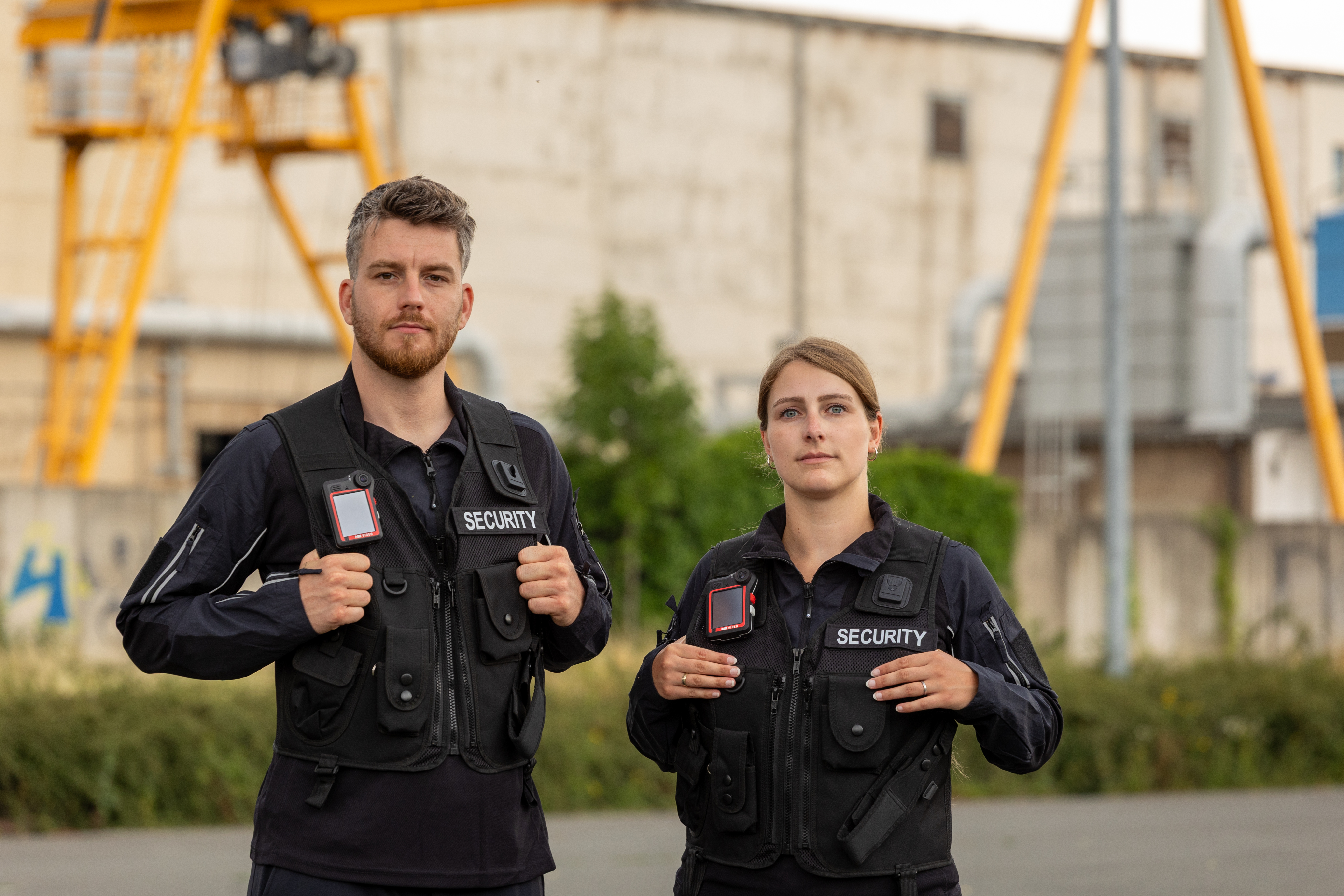 Sicherheitsdienst mit Body-Cam