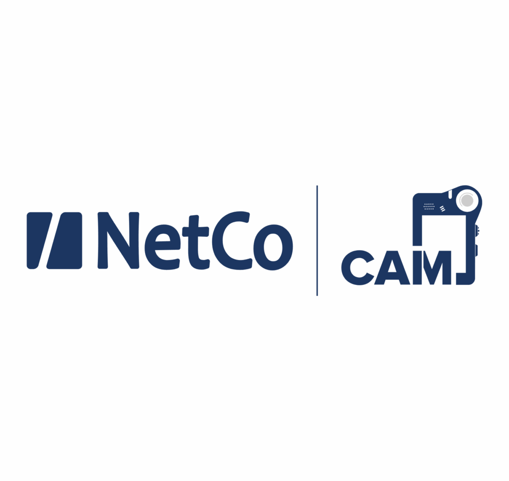NetCo Body-Cam Logo – lang, blau