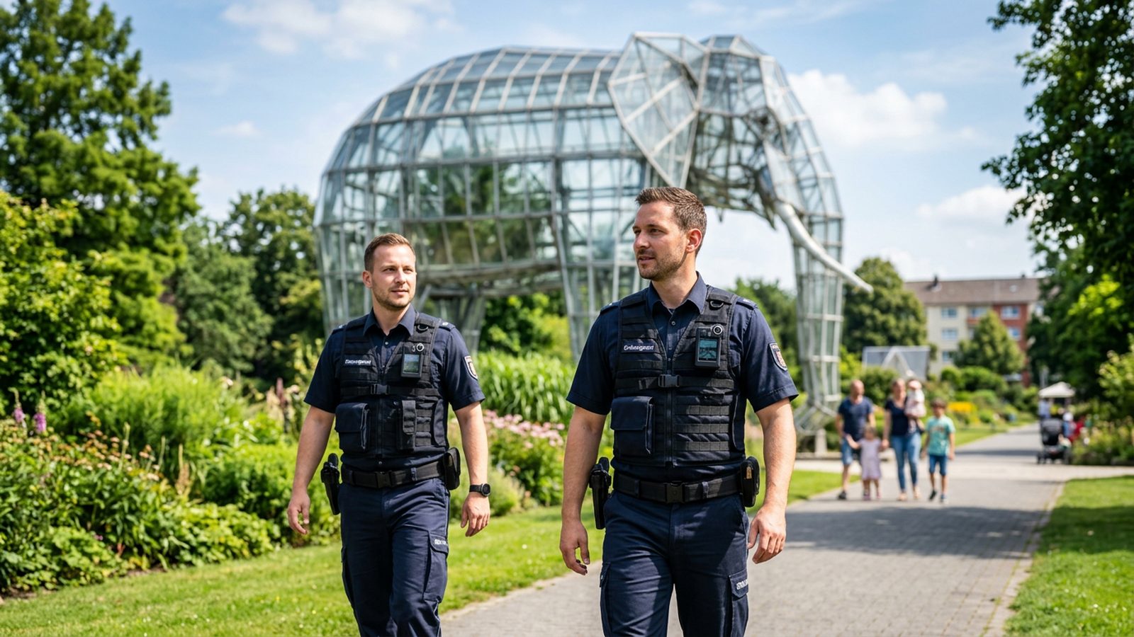 Ordnungsamt Hamm am Maximilianpark mit Body-Cam